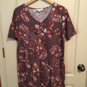 Smoky Purple French Terry Knit Dress